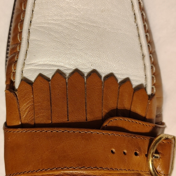 Stafford Executive Comfort Plus Brown & White Leather Kiltie Loafers Size 13 M - Picture 7 of 9